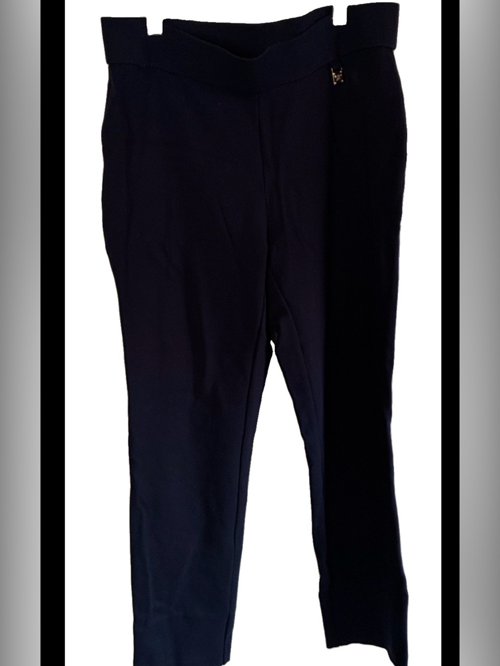 Rafaella Comfort Pants Womens 10 Navy Blue  Pull On Long Dress Career Office EUC